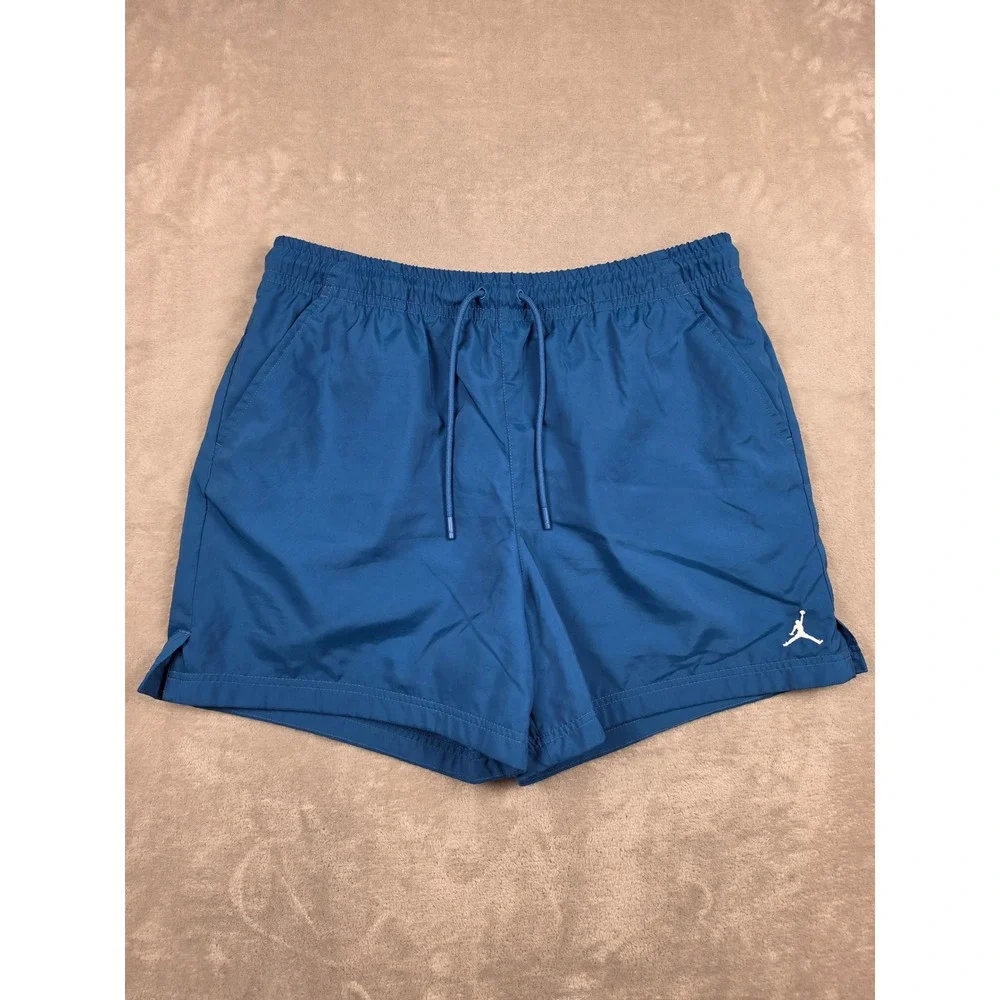Jordan Swim Shorts Mens XL Blue Jumpman Mesh Lined Pockets Drawstring